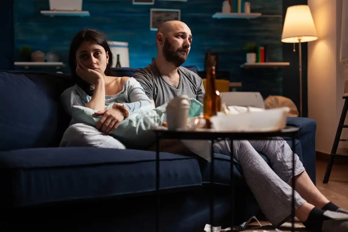 Dutch couple at home, slightly awkward atmosphere