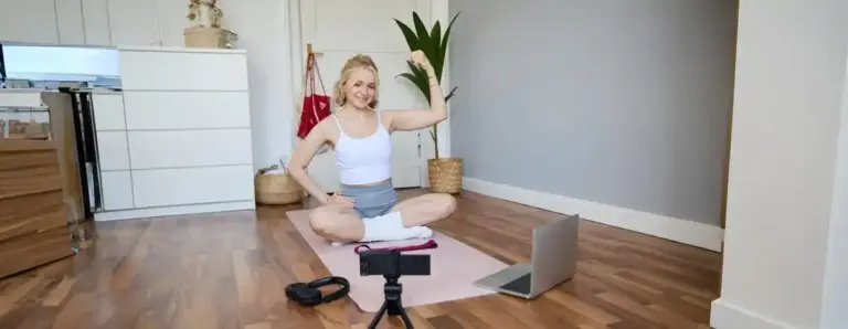 dutch person balancing on one leg daily exercise home