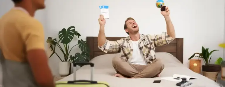 airbnb guest leaving apartment luggage early morning