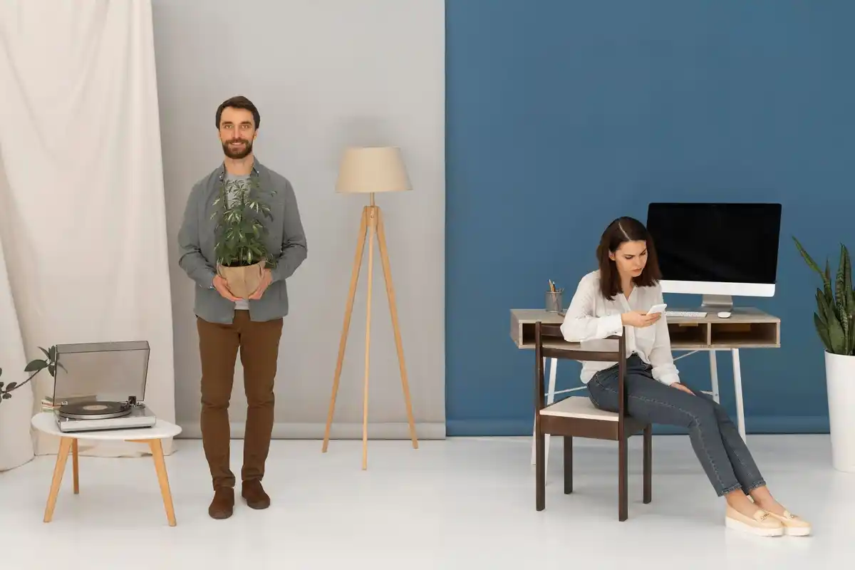 body language manipulation, male and female, subtle cues, office or home