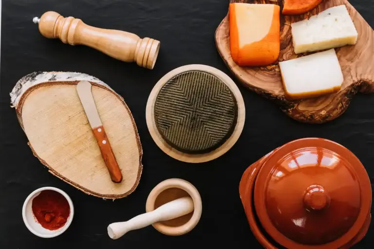 simple dutch kitchen tools on wooden table