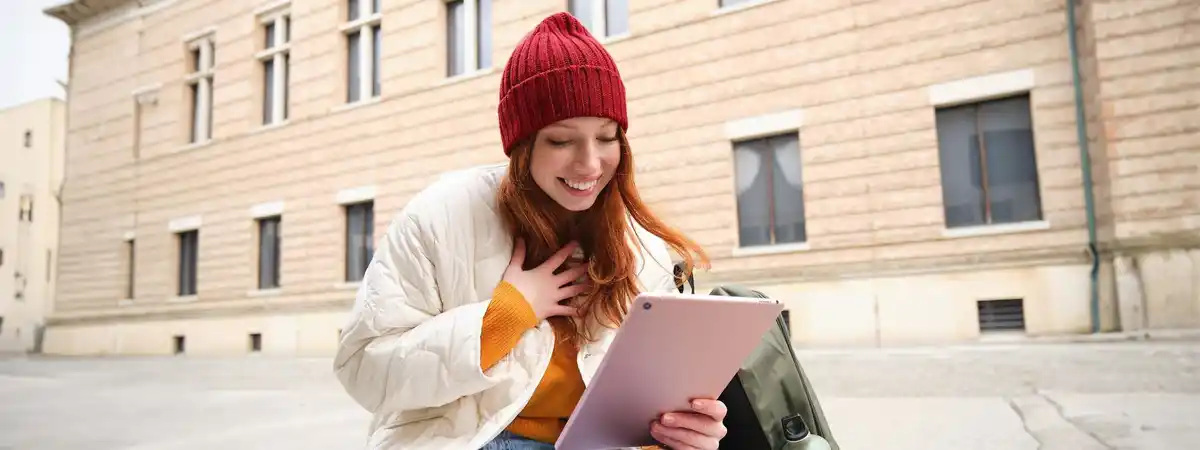 focused student studying with notebook no phone Netherlands