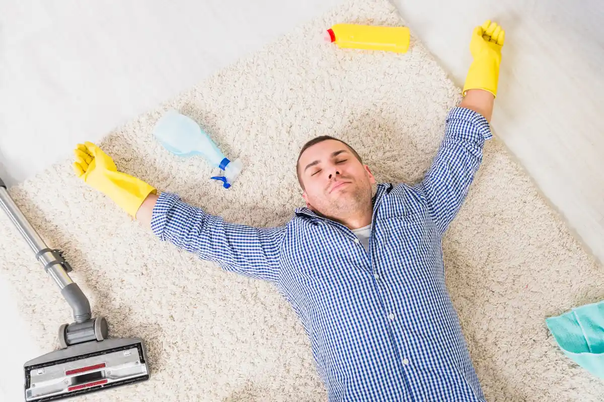 Dutch living room carpet stain salt cleaning