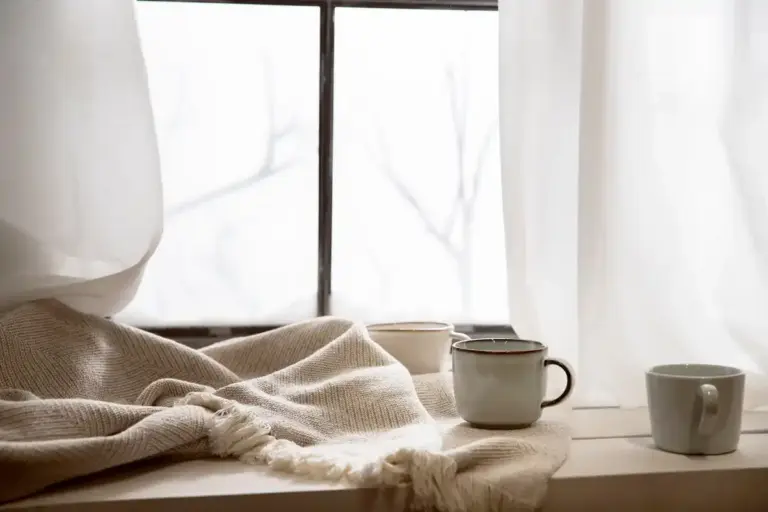 calm cozy dutch morning routine home coffee window sunlight