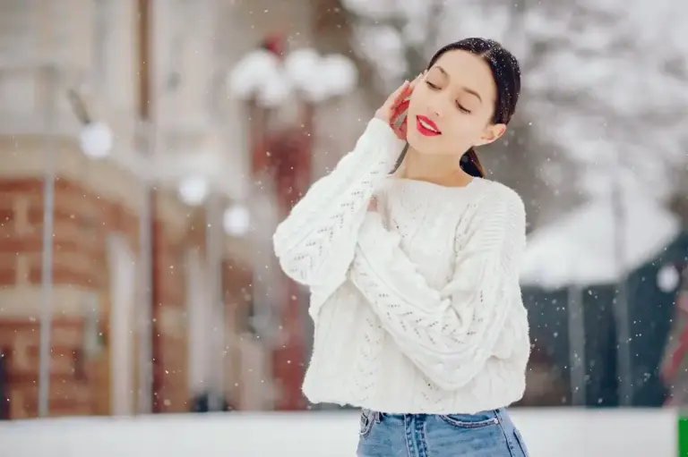 Korean skincare Dutch winter beauty woman