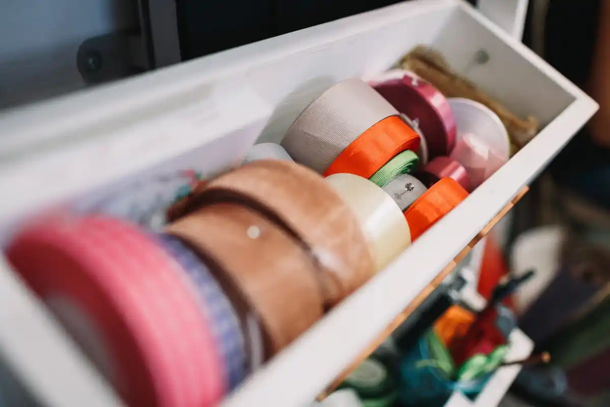 organized small bathroom storage with upcycled containers