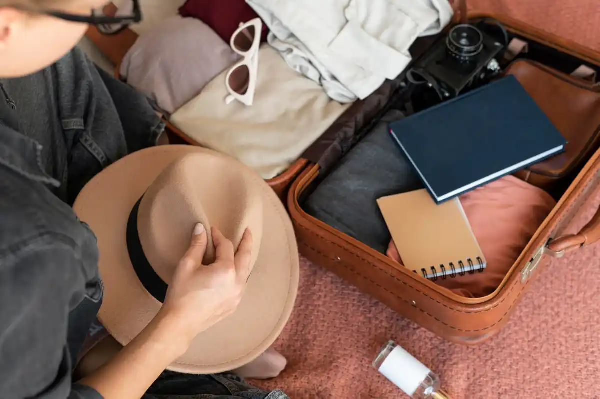 japanese suitcase minimalism travel neatly packed clothes