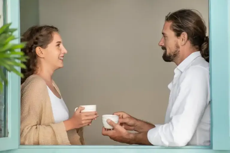 couple communicating honestly at home