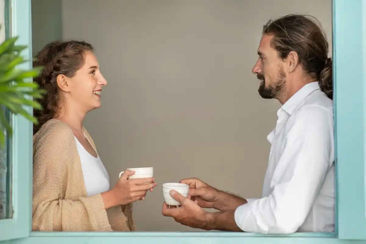 couple communicating honestly at home