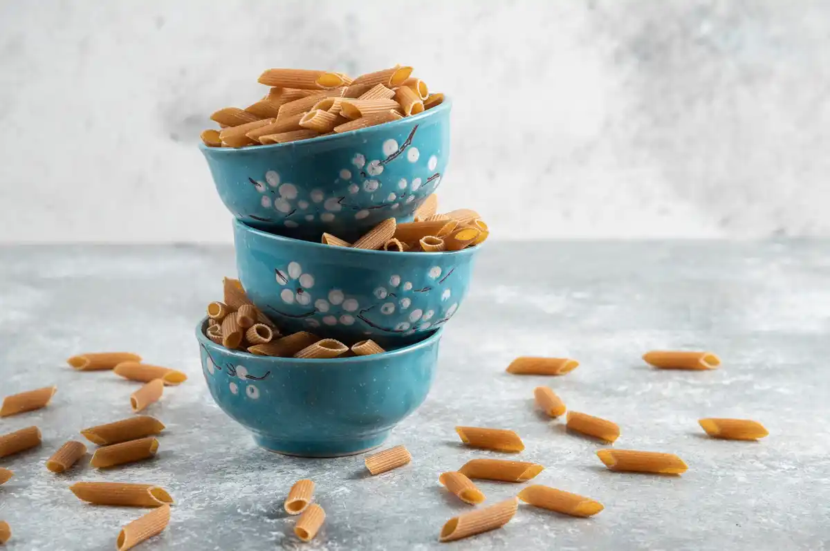 close up salted pasta water pot