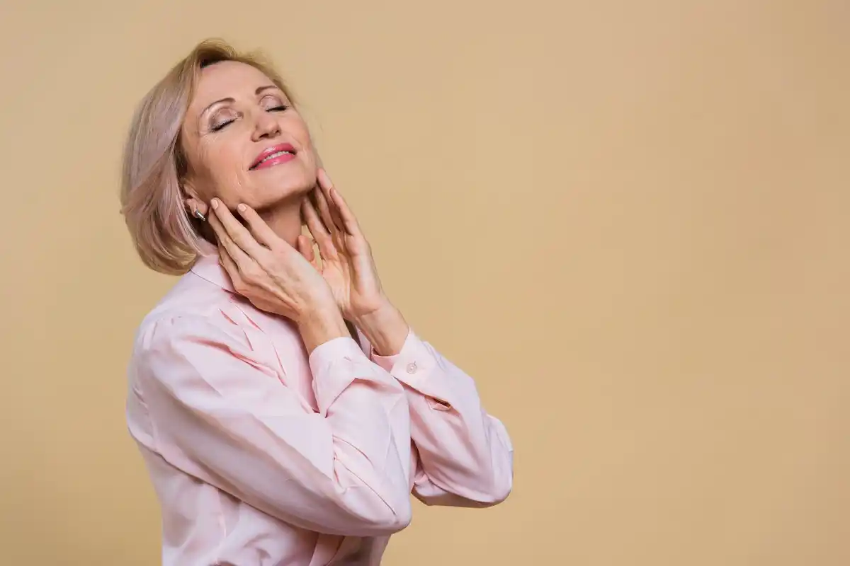 face yoga natural glowing skin mature woman