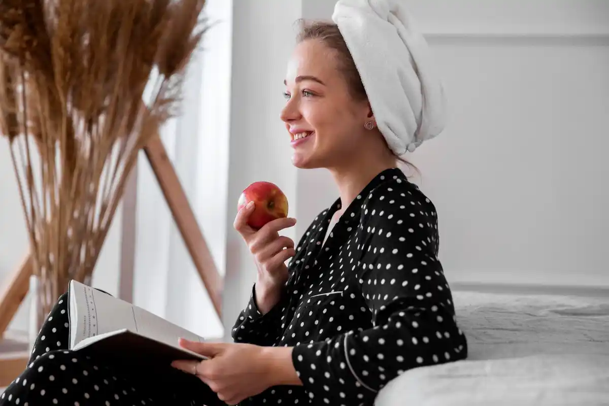 Dutch woman morning routine natural skincare