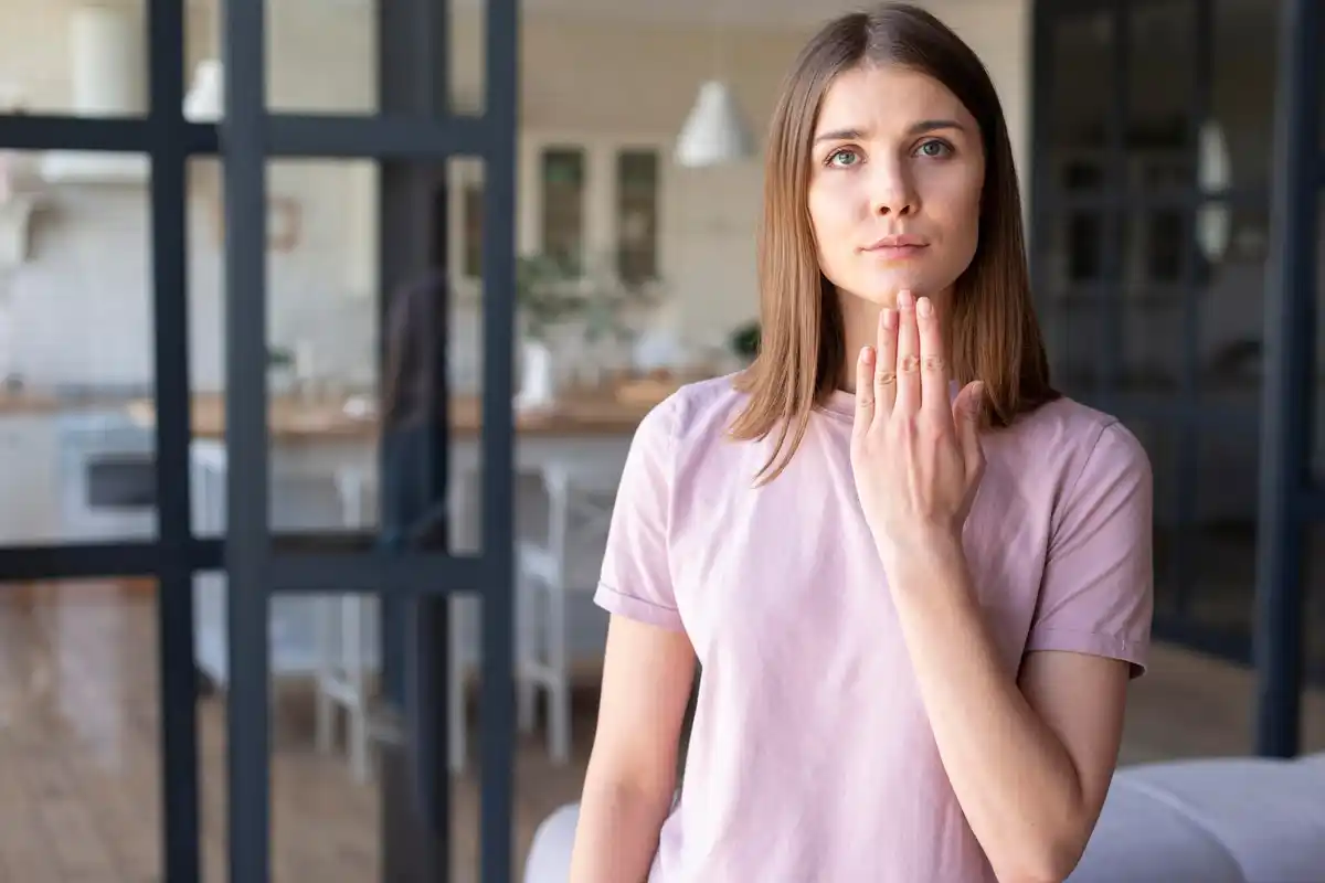 unfaithful woman nervous body language home