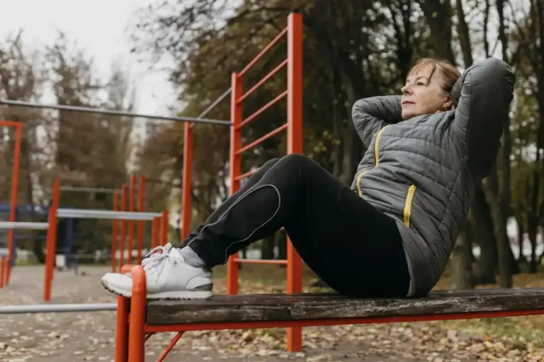 tired person early morning workout park