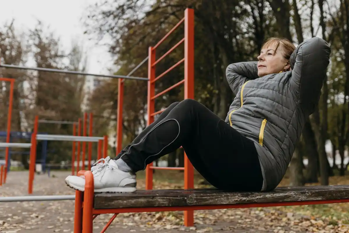 tired person early morning workout park
