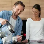 happy Dutch couple daily routine home