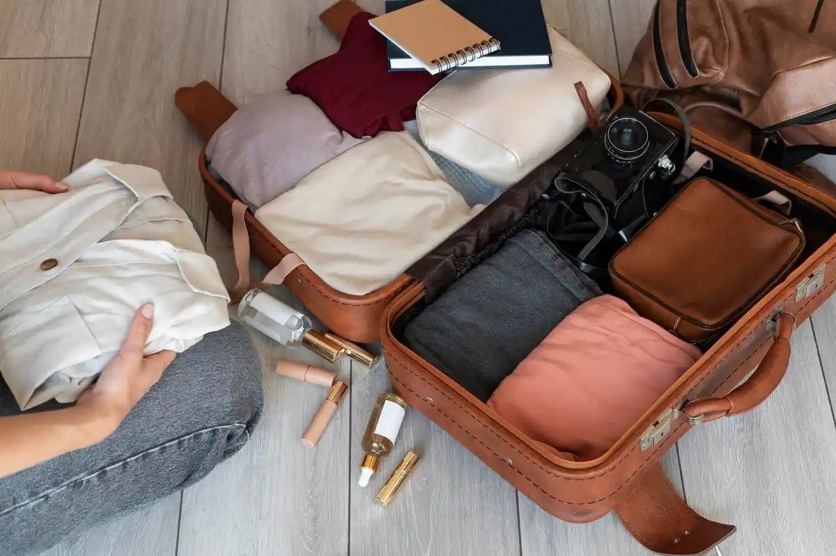 old socks travel hacks suitcase