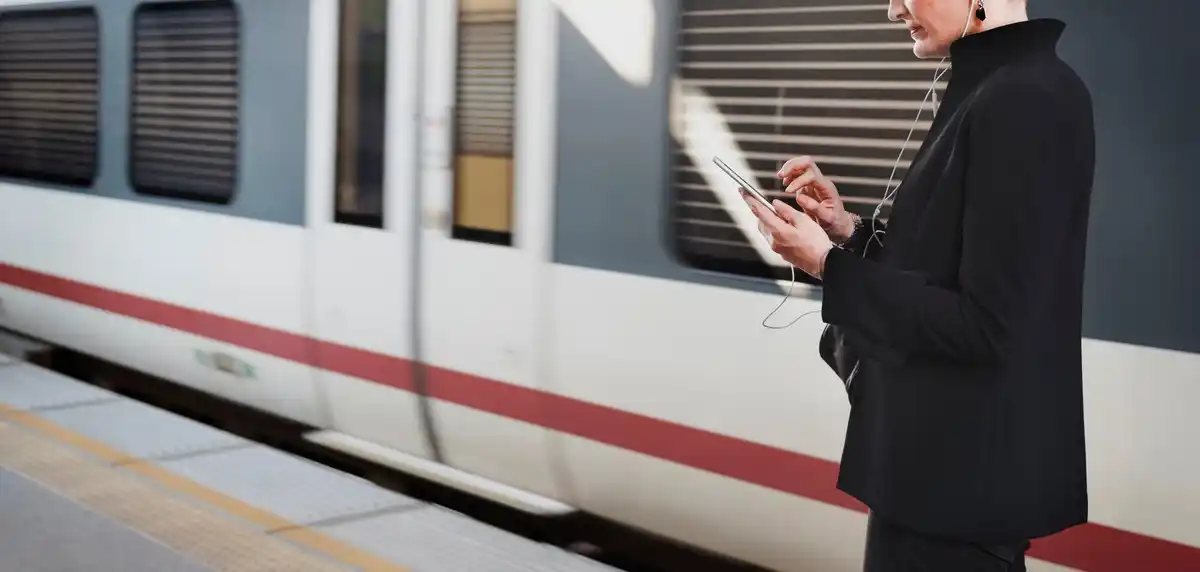 Dutch train charging station smartphone