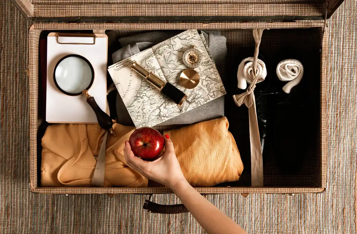 old socks travel hack suitcase