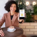 prepaid payment app in use in Dutch cafe