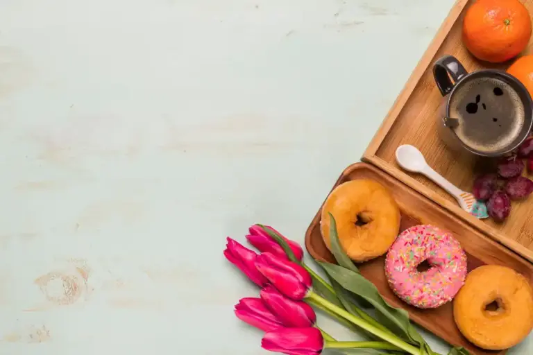 unhealthy dutch breakfast flatlay high sugar