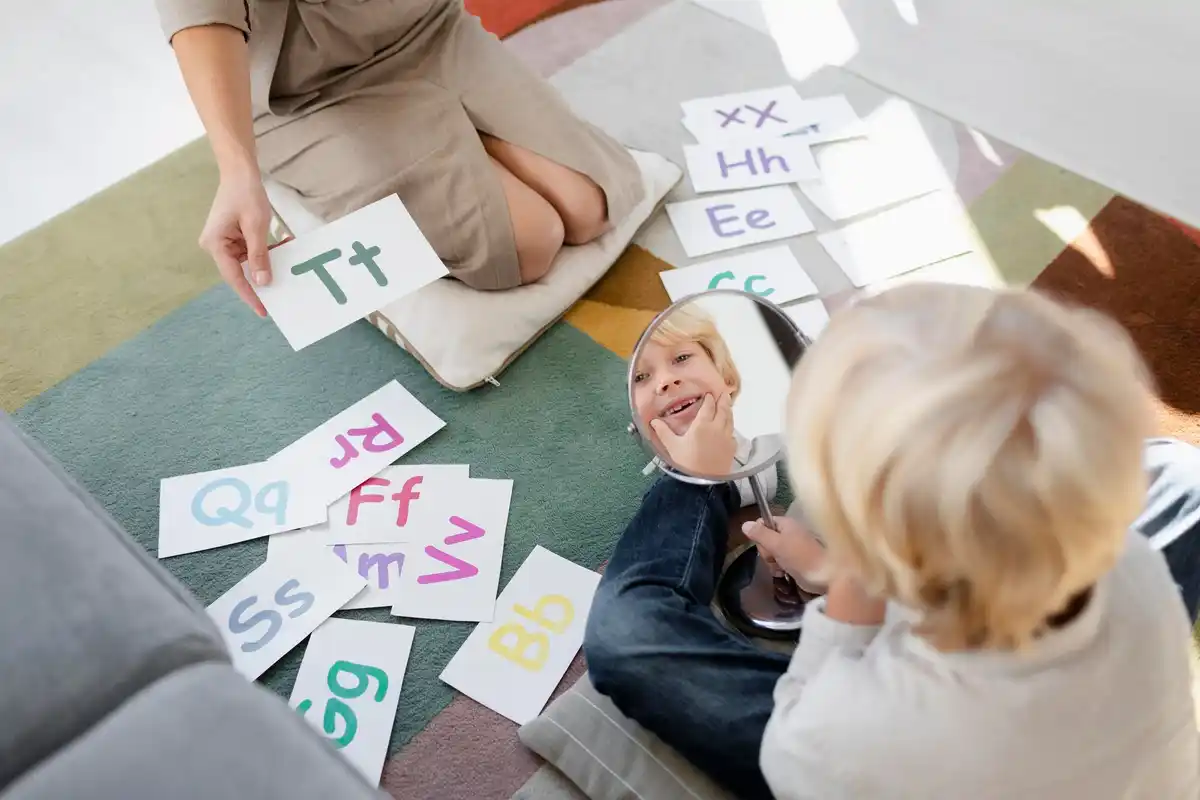 Young people studying with flashcards spaced repetition