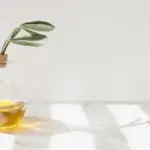 minimalist kitchen single olive oil bottle Dutch home