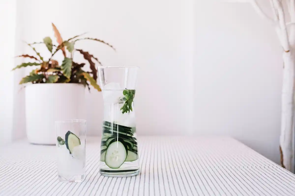 minimalist kitchen single bottle countertop