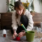 grandmother banana peel plant cleaning Dutch home
