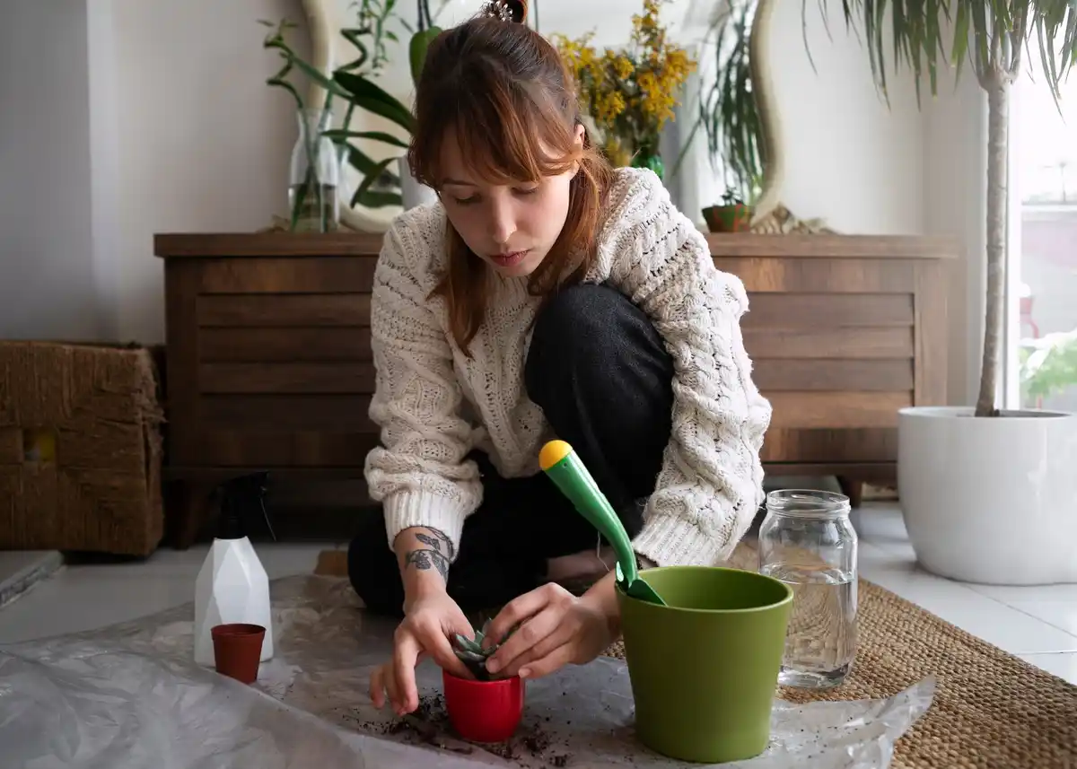 grandmother banana peel plant cleaning Dutch home
