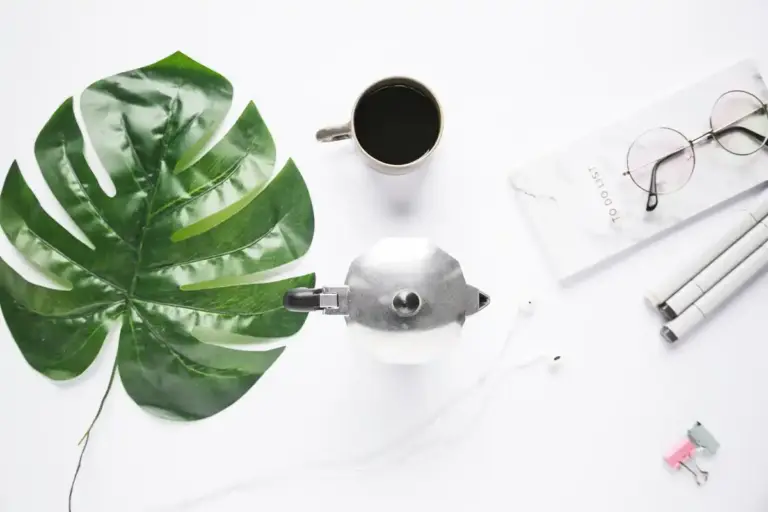 feng shui office desk setup productivity plants minimalism