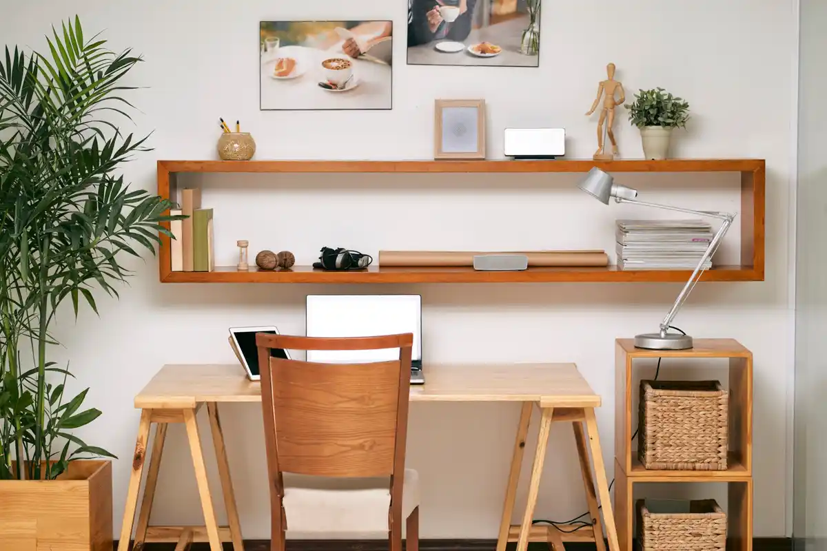 modern home office workspace natural light dutch style
