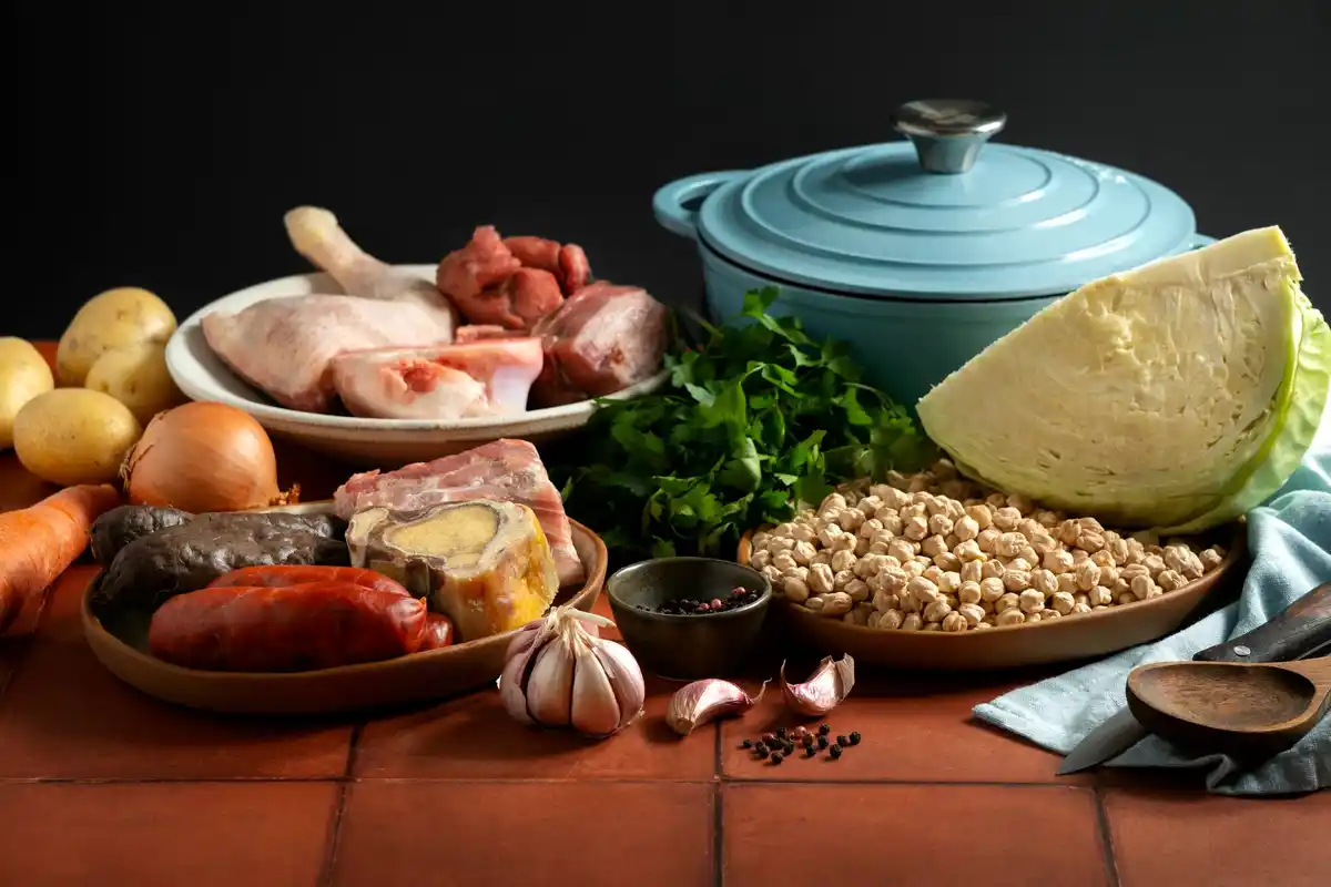 dutch-style healthy high protein foods on rustic table