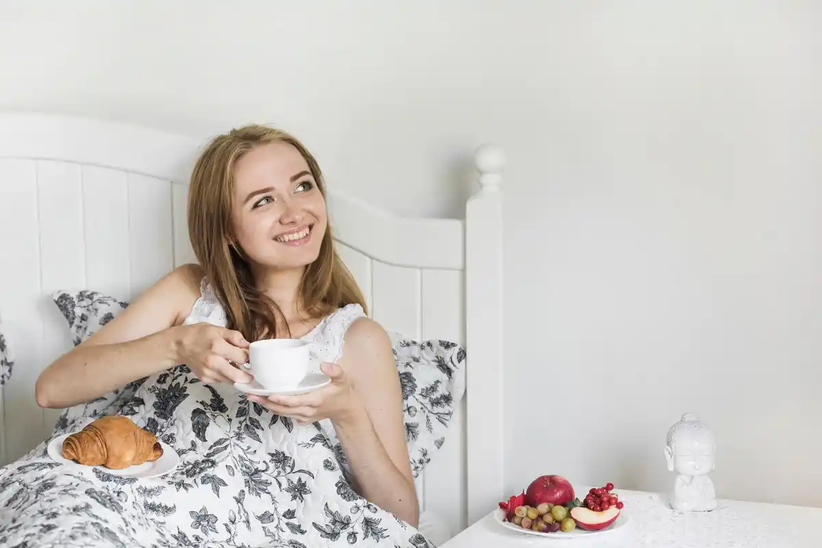 morning routine glass of water bedroom dutch bright