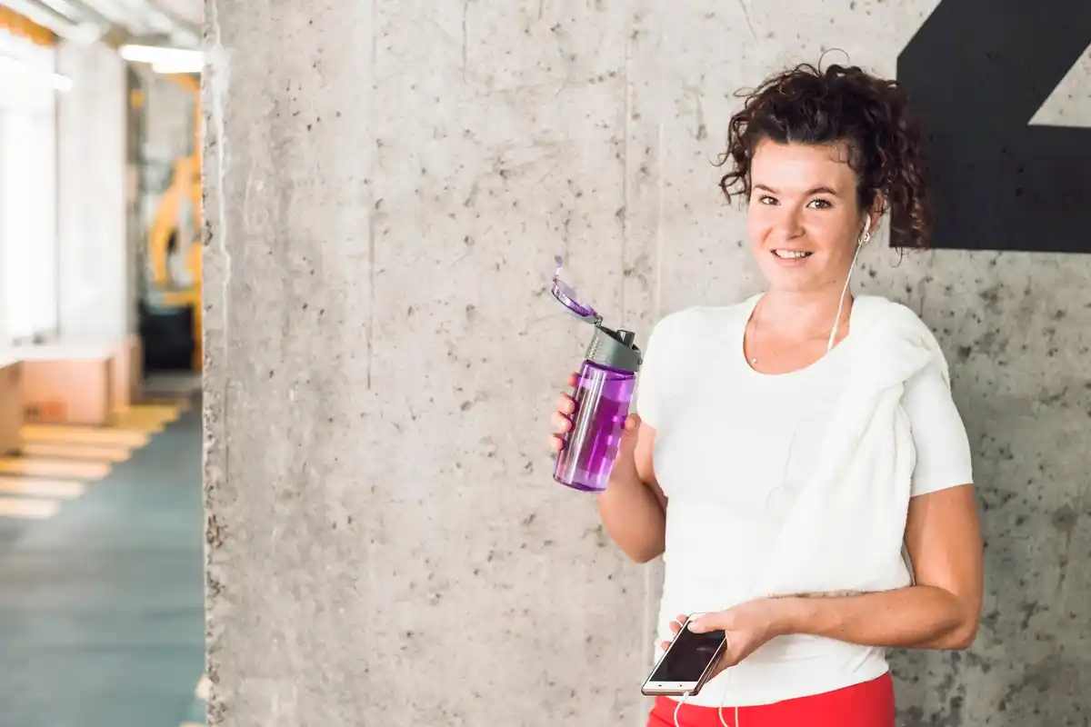 modern dutch gym protein shake woman