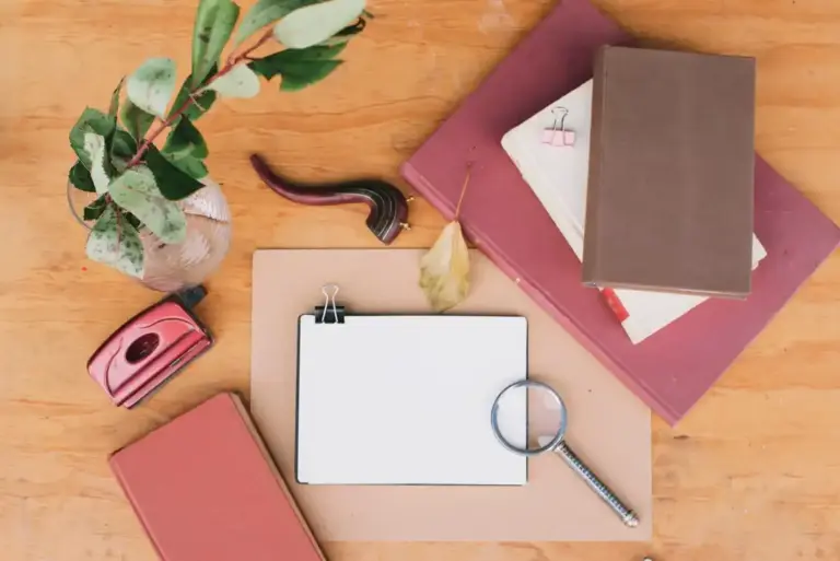 vintage notebook journaling retro desk