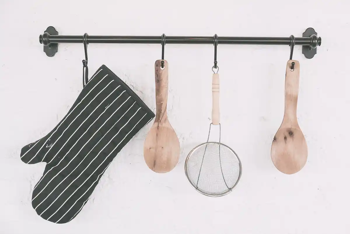 modern dutch kitchen utensils on countertop