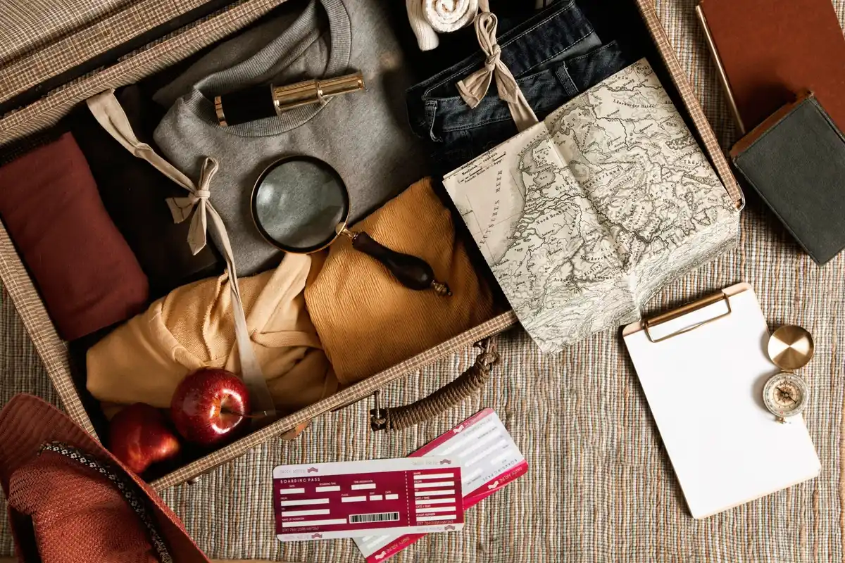 old socks travel hack suitcase