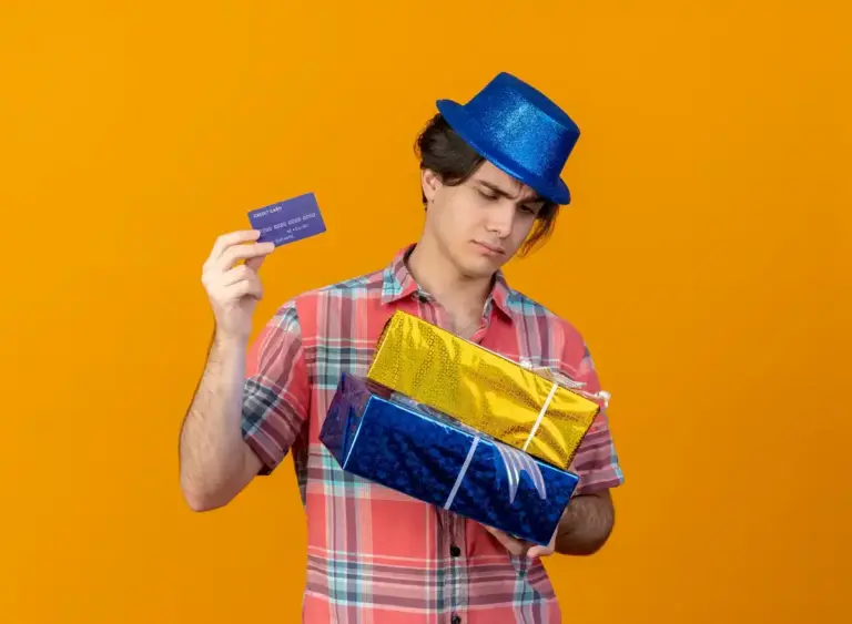 dutch wallet with shopping receipts