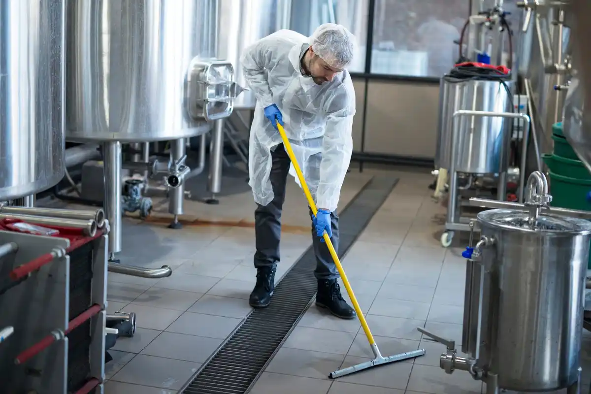 dutch cleaning product chemical ruined floor closeup