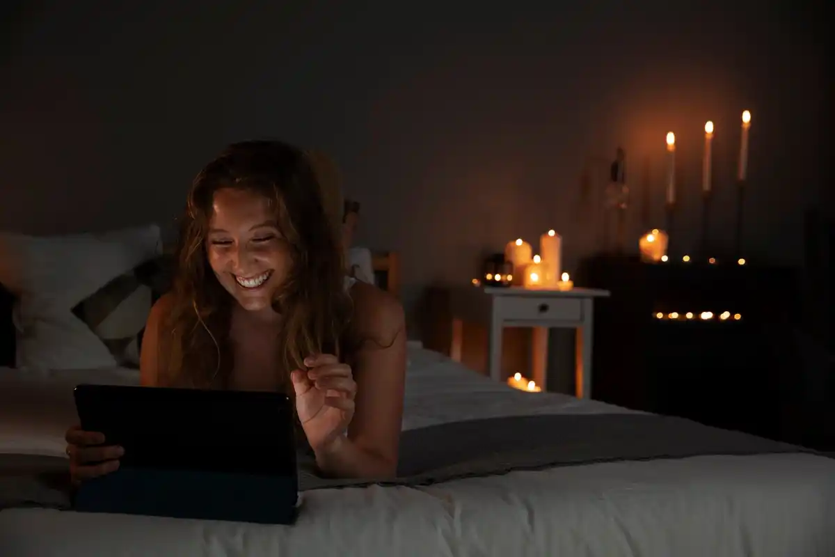 charging phone at night on bedside table in Dutch home