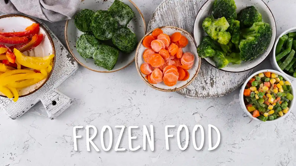 frozen korean vegetables closeup kitchen