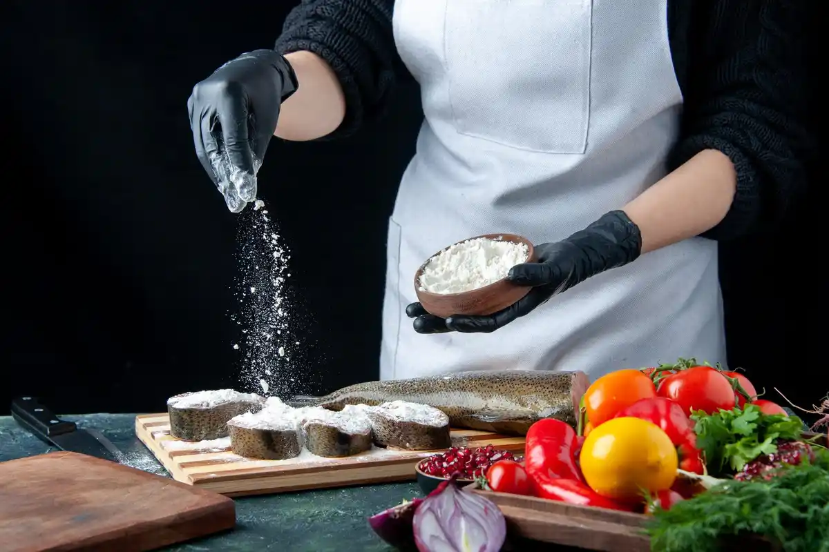 korean chef preparing frozen vegetables traditional kitchen