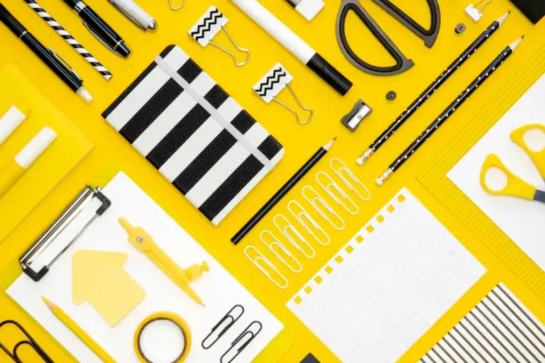 mustard yellow desk accessories