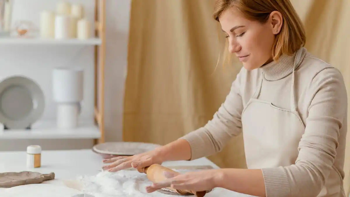 Dutch bakery kitchen using parchment paper