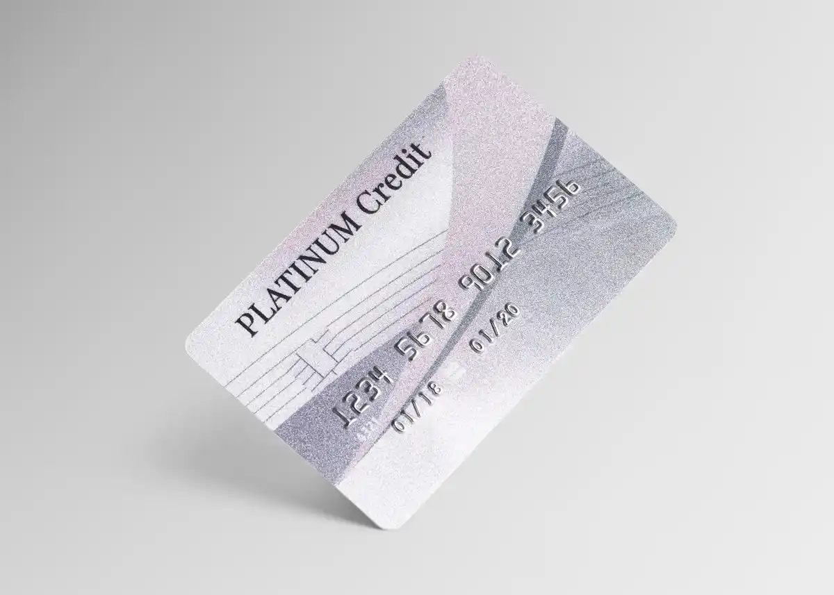damaged debit card on table