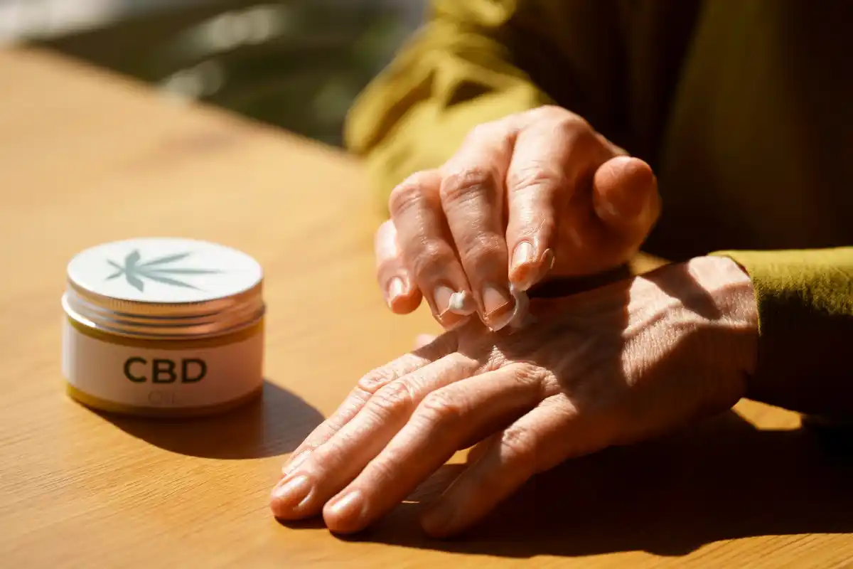 vaseline applied to dry cracked skin hand close-up