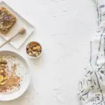 oatmeal honey yogurt natural beauty flatlay