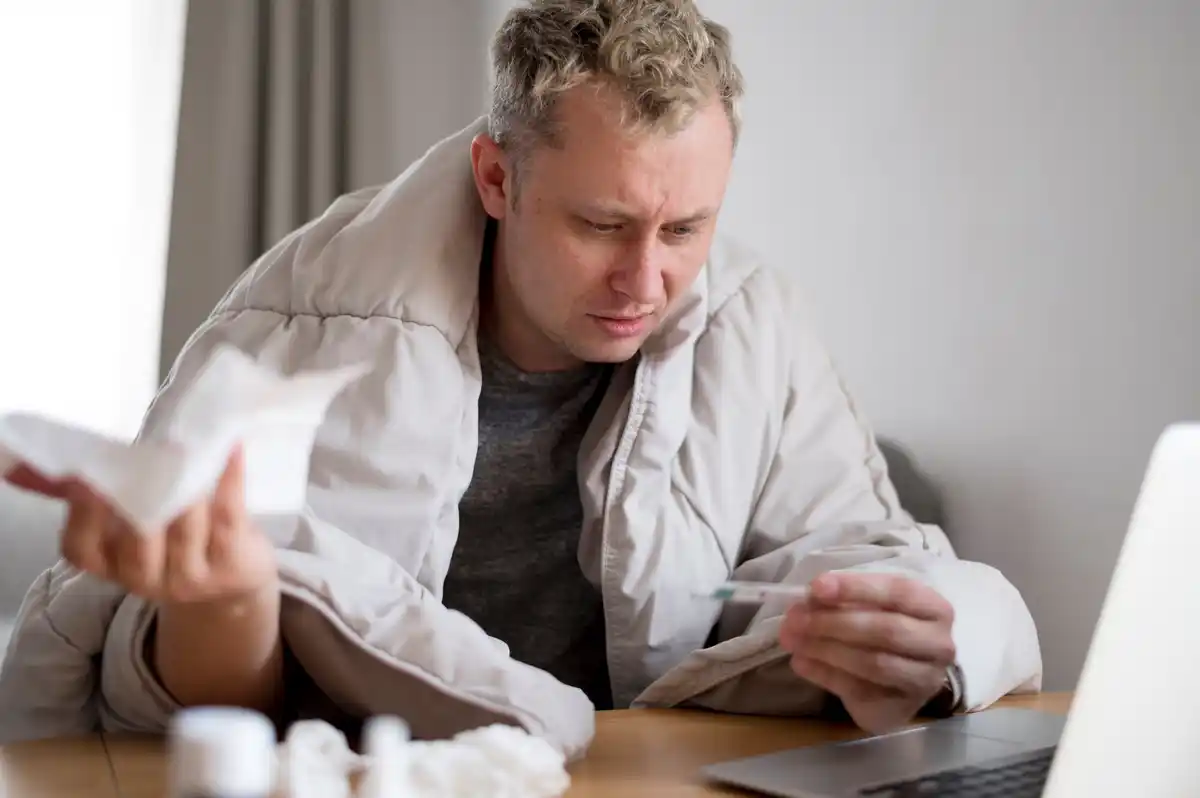 dutch man confused looking at energy bill