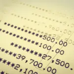 Dutch supermarket receipt closeup for tax refund
